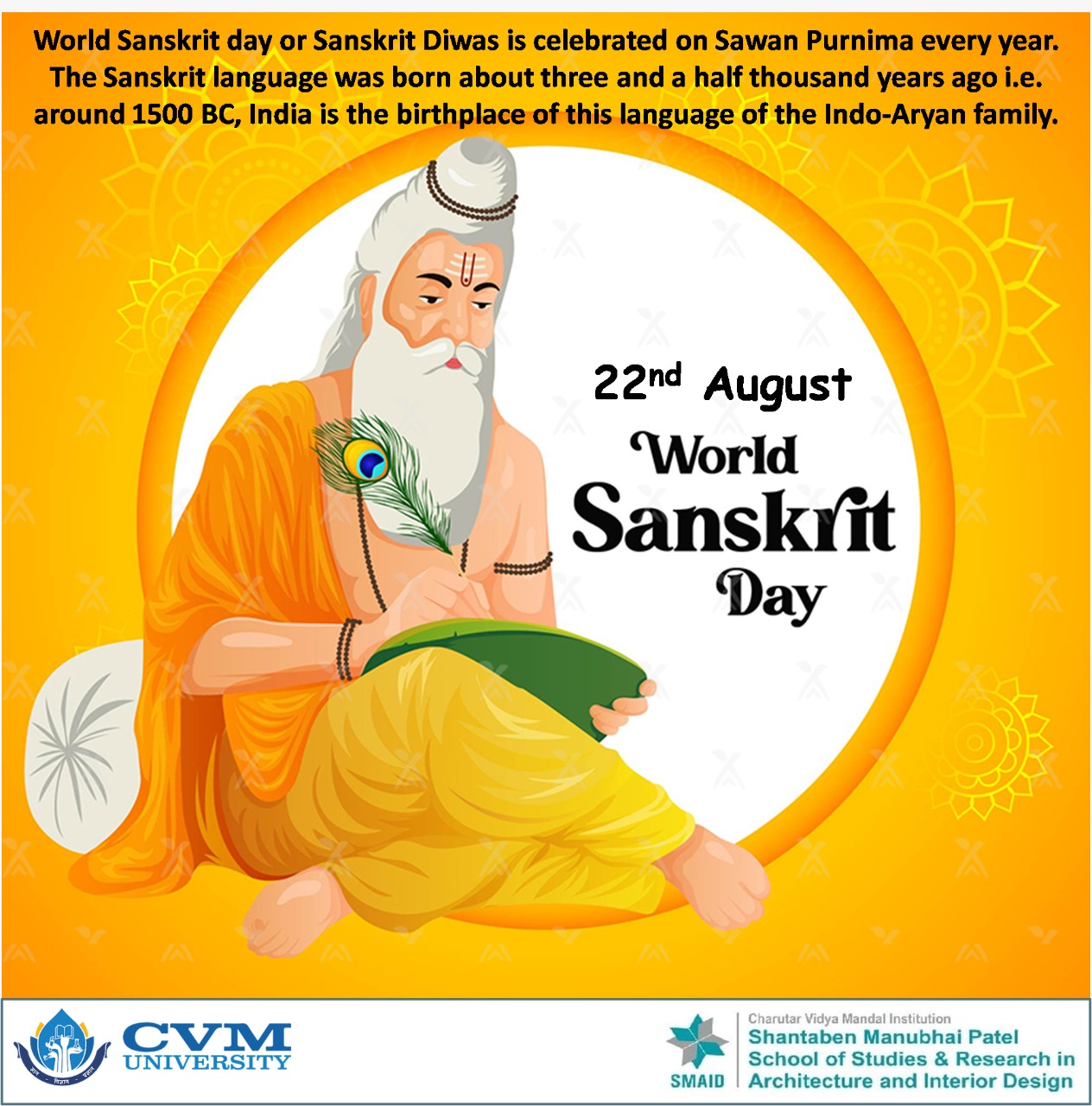 22nd August _World Sanskrit Day